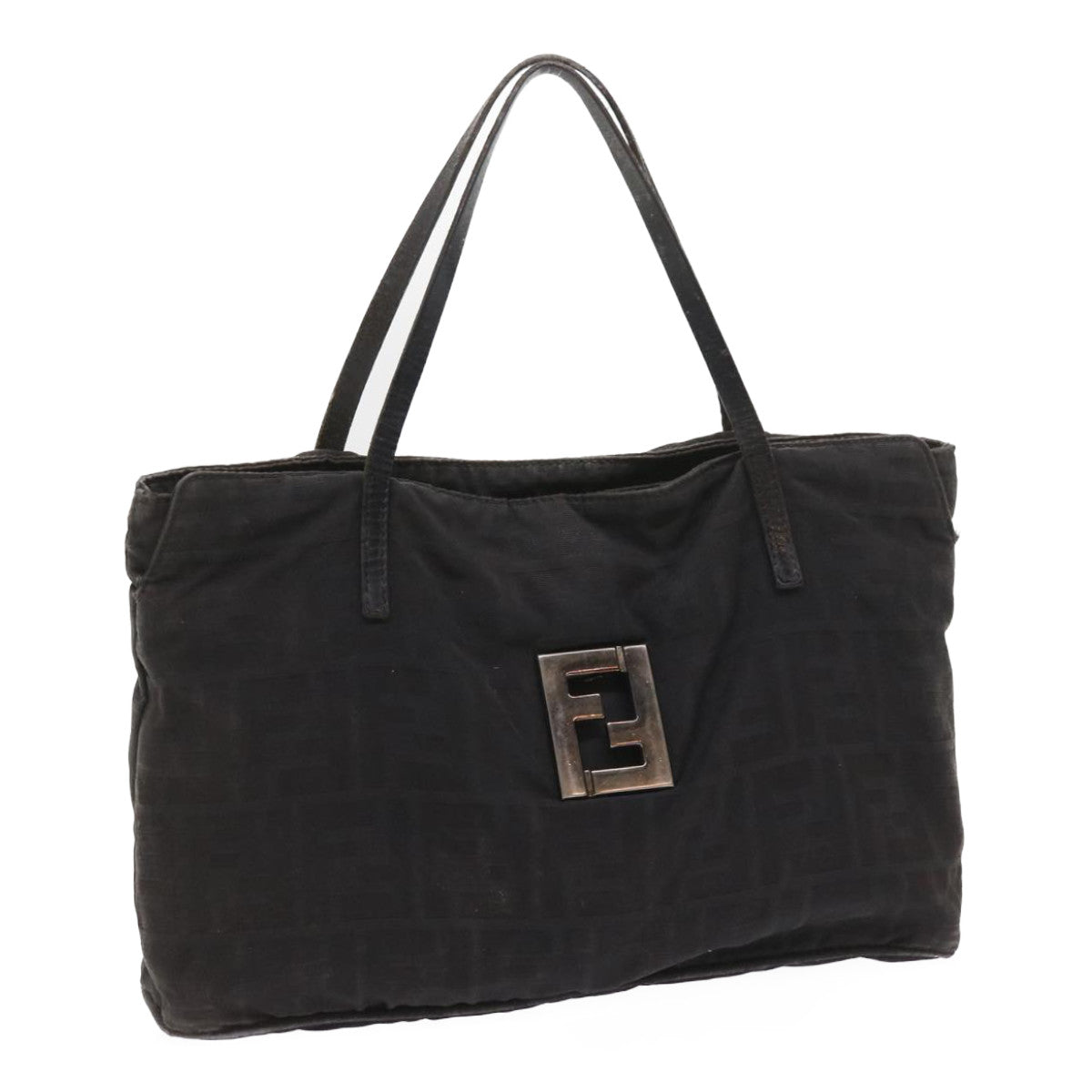 FENDI Zucca Canvas Hand Bag Black58526