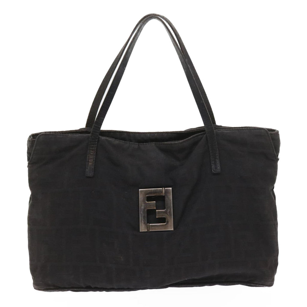 FENDI Zucca Canvas Hand Bag Black58526