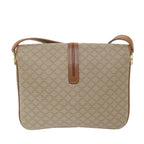 CELINE Macadam Canvas Shoulder Bag Beige  58580