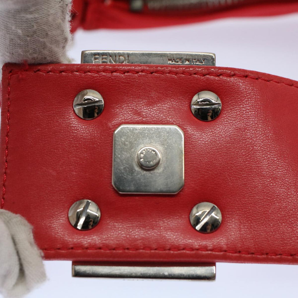 FENDI Mamma Baguette Shoulder Bag Nylon Red58610