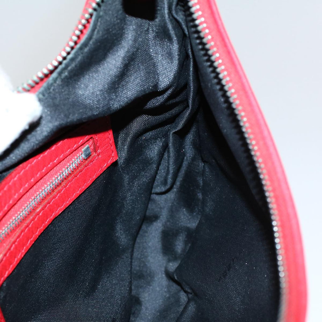 FENDI Mamma Baguette Shoulder Bag Nylon Red58610