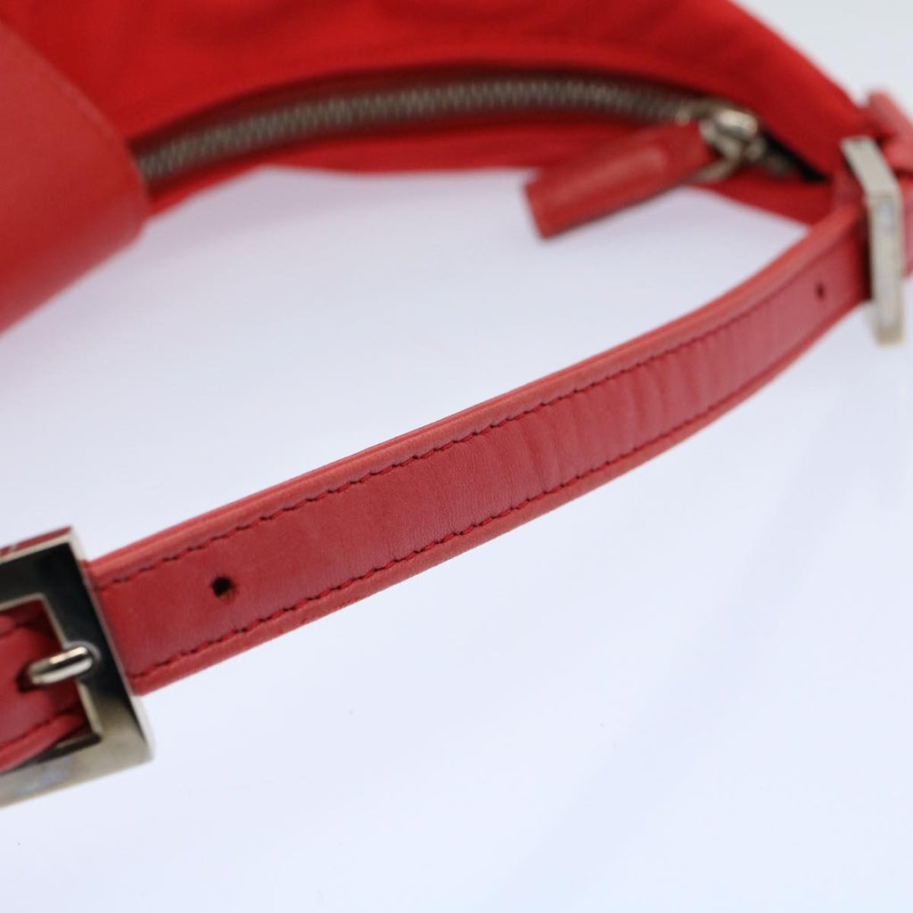 FENDI Mamma Baguette Shoulder Bag Nylon Red58610