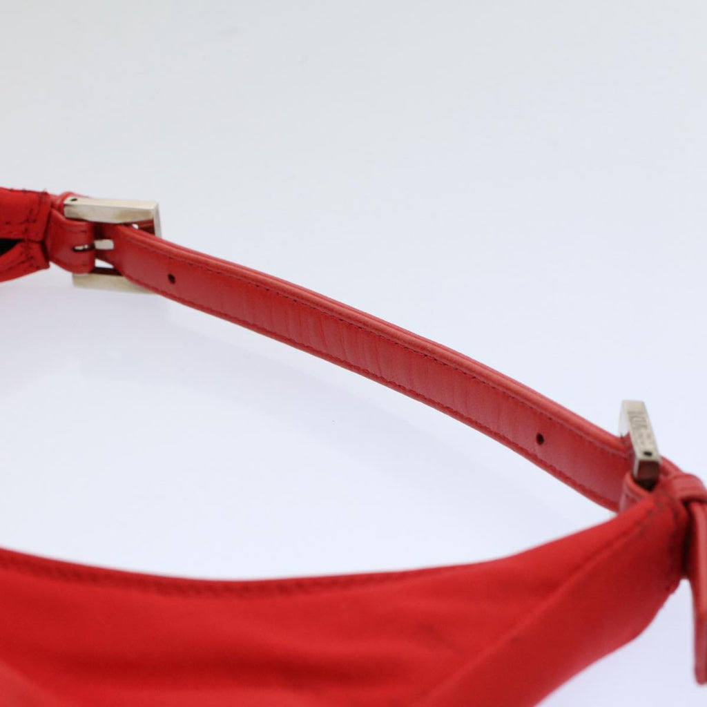 FENDI Mamma Baguette Shoulder Bag Nylon Red58610