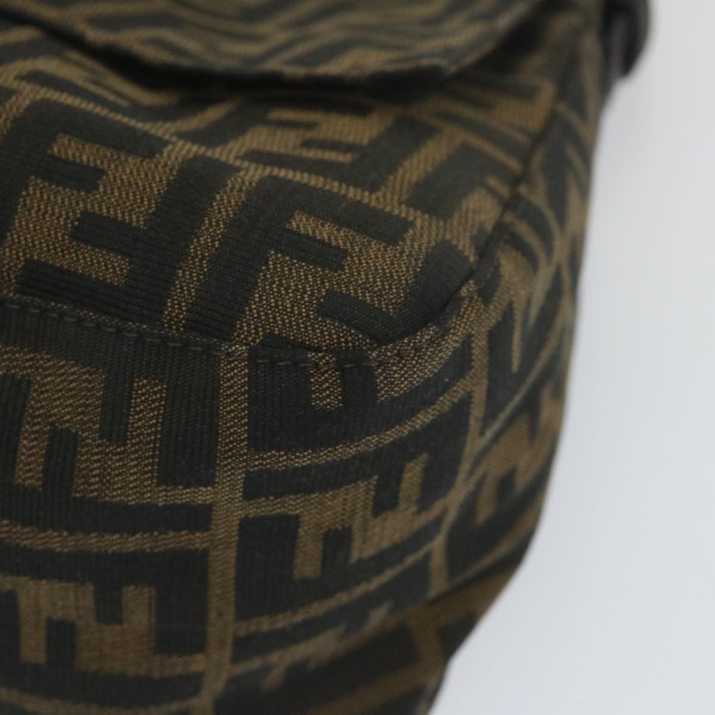 FENDI Zucca Canvas Mamma Baguette Shoulder Bag Nylon Brown58625