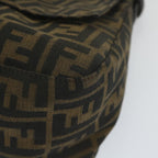 FENDI Zucca Canvas Mamma Baguette Shoulder Bag Nylon Brown58625