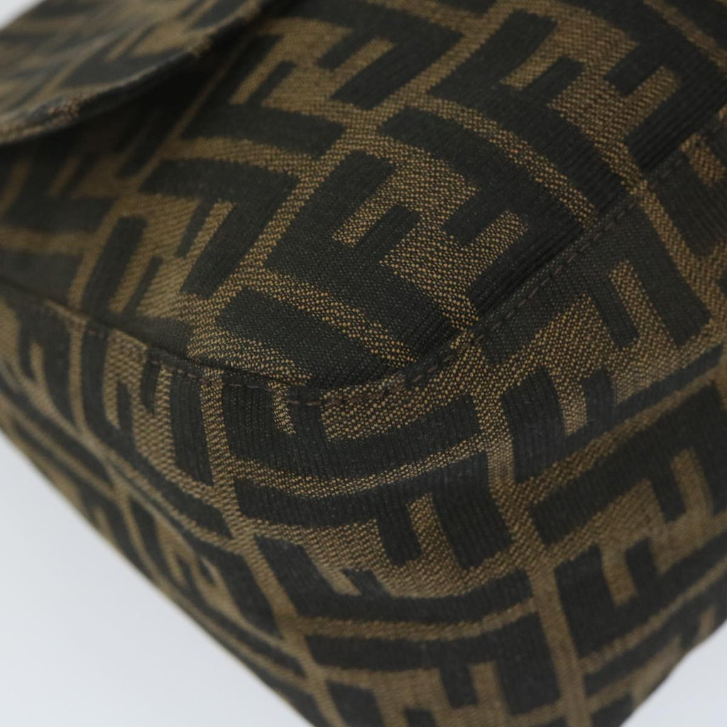 FENDI Zucca Canvas Mamma Baguette Shoulder Bag Nylon Brown58625