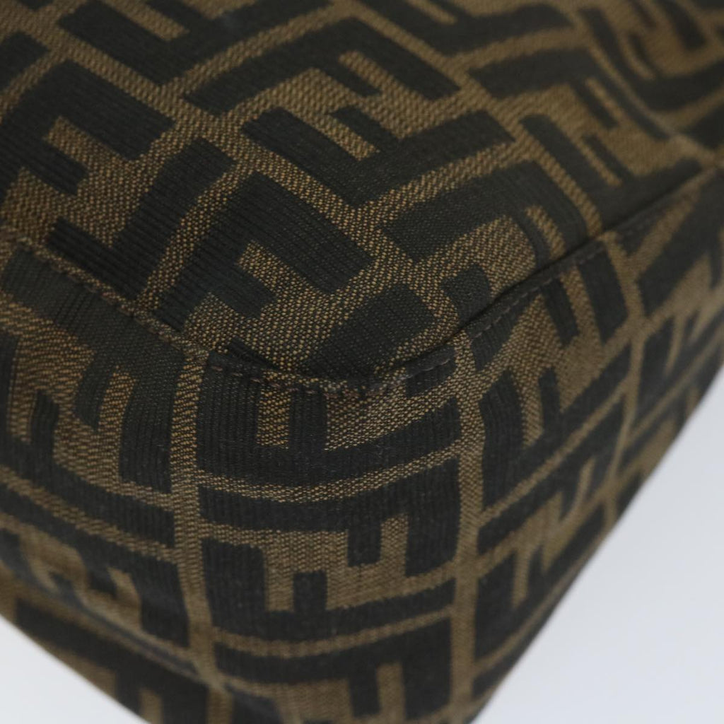 FENDI Zucca Canvas Mamma Baguette Shoulder Bag Nylon Brown58625