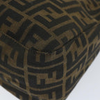 FENDI Zucca Canvas Mamma Baguette Shoulder Bag Nylon Brown58625