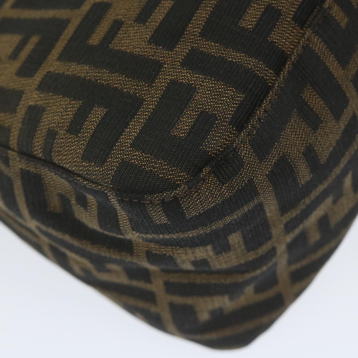 FENDI Zucca Canvas Mamma Baguette Shoulder Bag Nylon Brown58625
