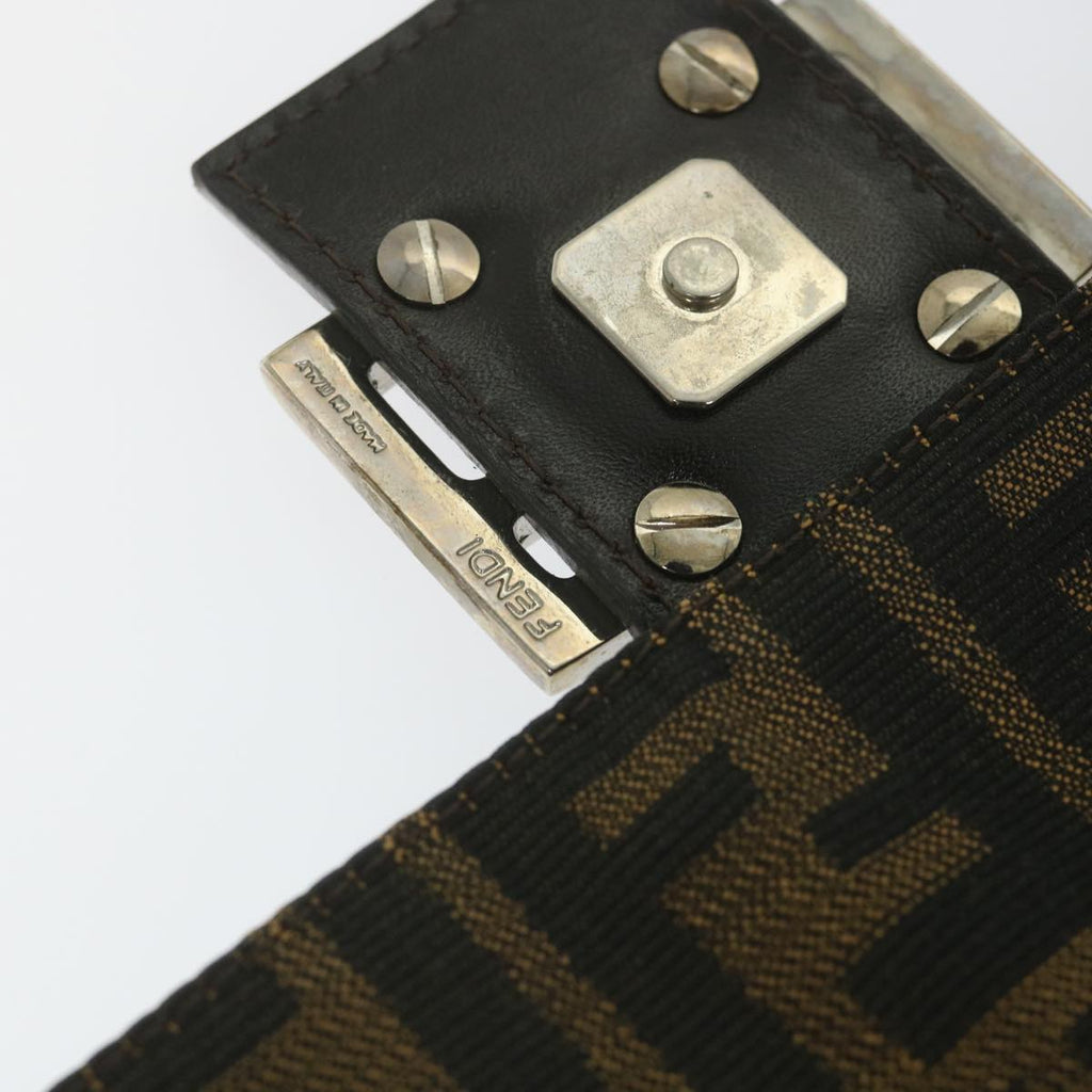 FENDI Zucca Canvas Mamma Baguette Shoulder Bag Nylon Brown58625