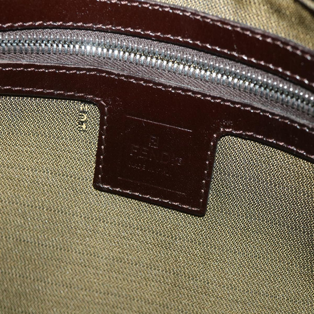 FENDI Zucca Canvas Mamma Baguette Shoulder Bag Nylon Brown58625
