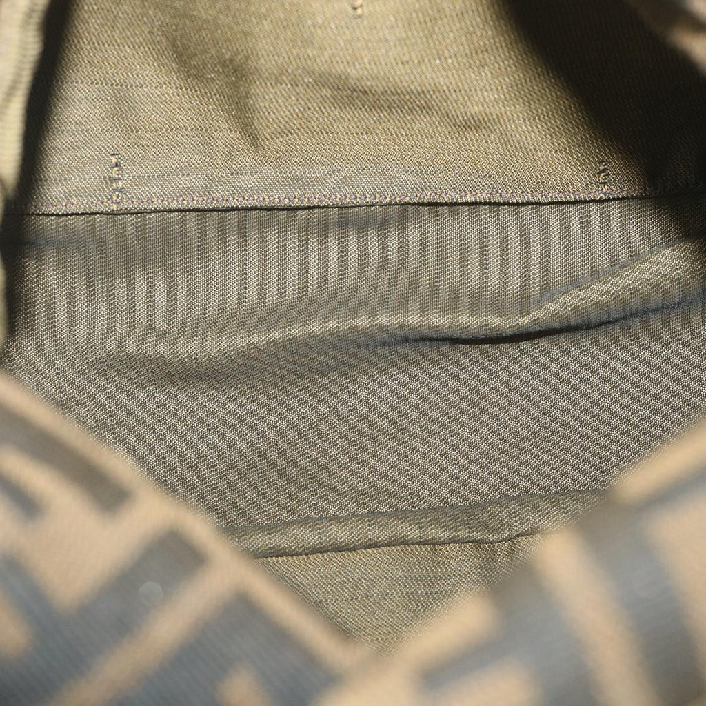 FENDI Zucca Canvas Mamma Baguette Shoulder Bag Nylon Brown58625