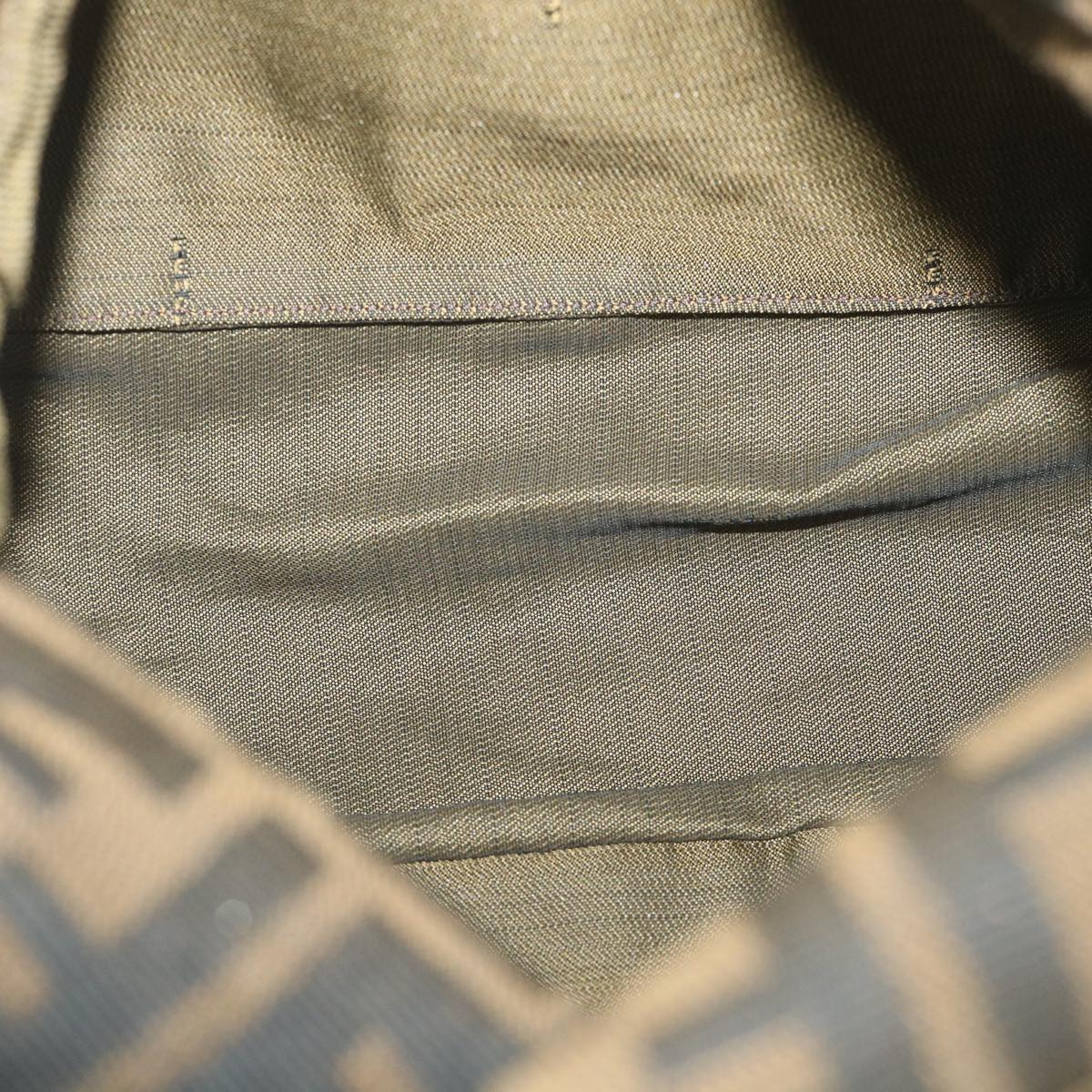 FENDI Zucca Canvas Mamma Baguette Shoulder Bag Nylon Brown58625