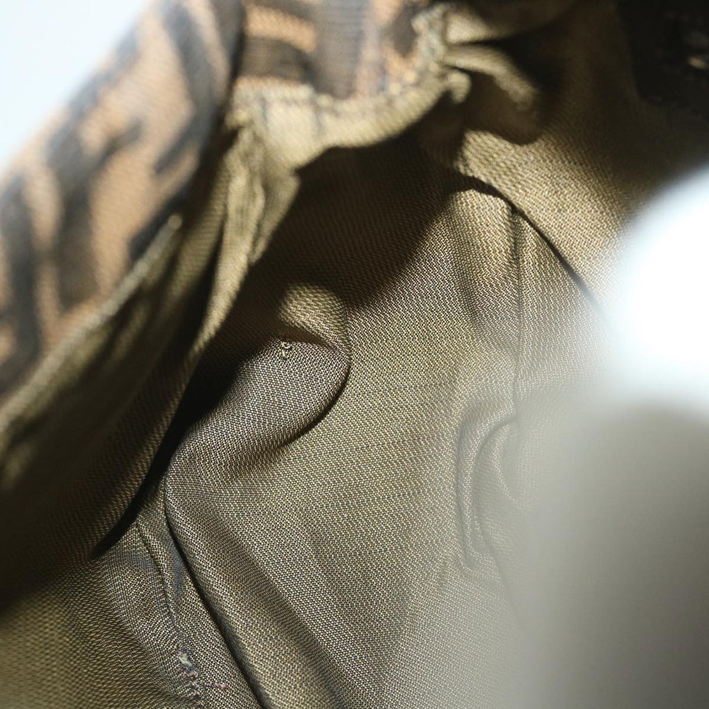 FENDI Zucca Canvas Mamma Baguette Shoulder Bag Nylon Brown58625