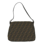 FENDI Zucca Canvas Mamma Baguette Shoulder Bag Nylon Brown58625