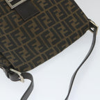 FENDI Zucca Canvas Mamma Baguette Shoulder Bag Nylon Brown58625