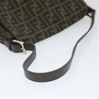 FENDI Zucca Canvas Mamma Baguette Shoulder Bag Nylon Brown58625