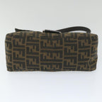 FENDI Zucca Canvas Mamma Baguette Shoulder Bag Nylon Brown58625