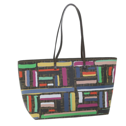 FENDI Zucca Canvas Tote Bag PVC Leather Brown Multicolor58632