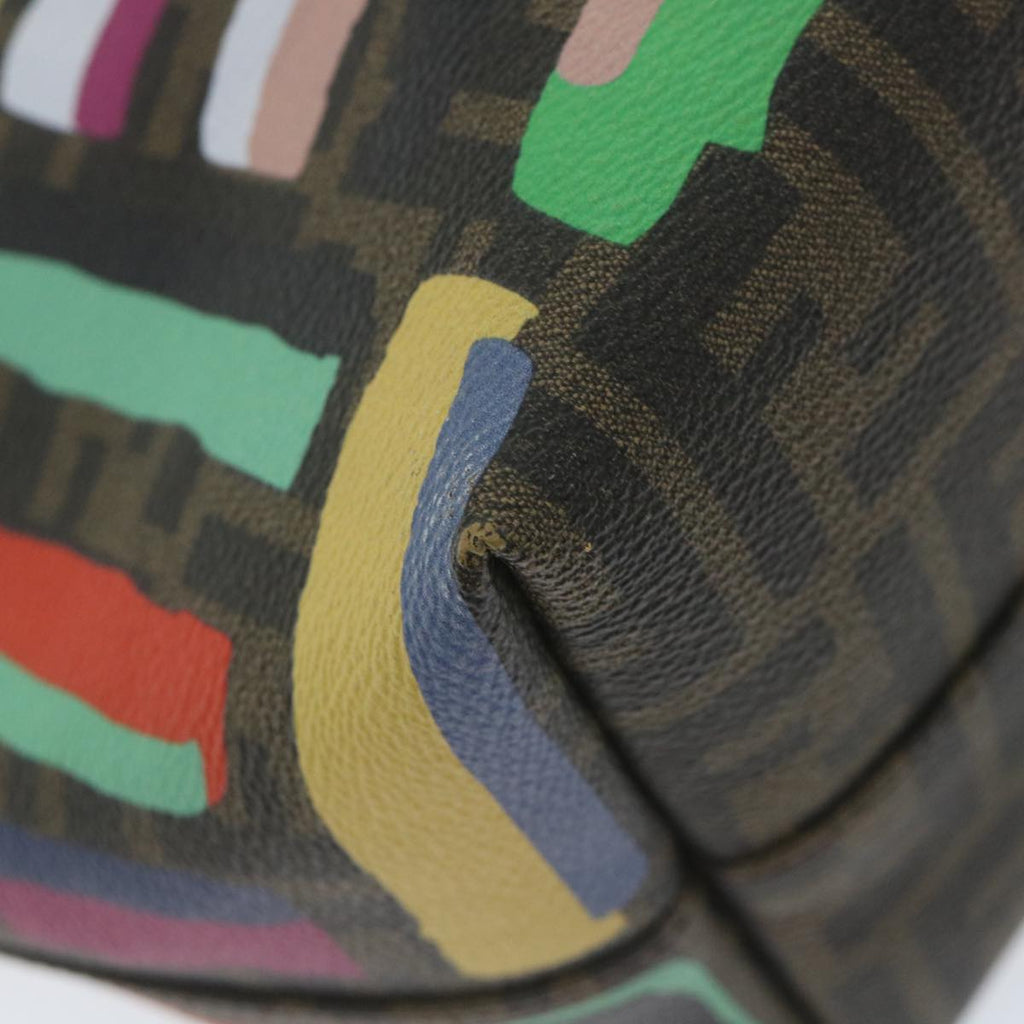 FENDI Zucca Canvas Tote Bag PVC Leather Brown Multicolor58632