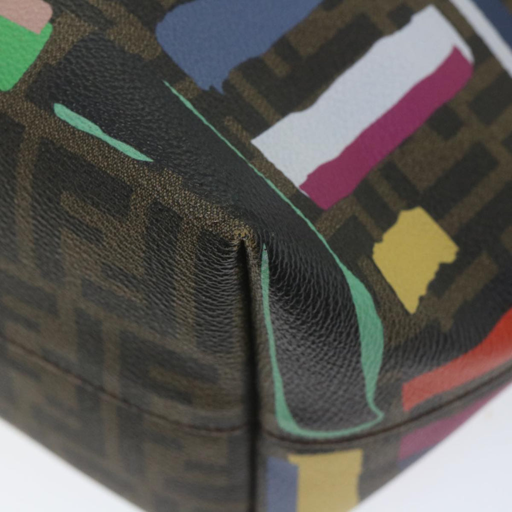 FENDI Zucca Canvas Tote Bag PVC Leather Brown Multicolor58632