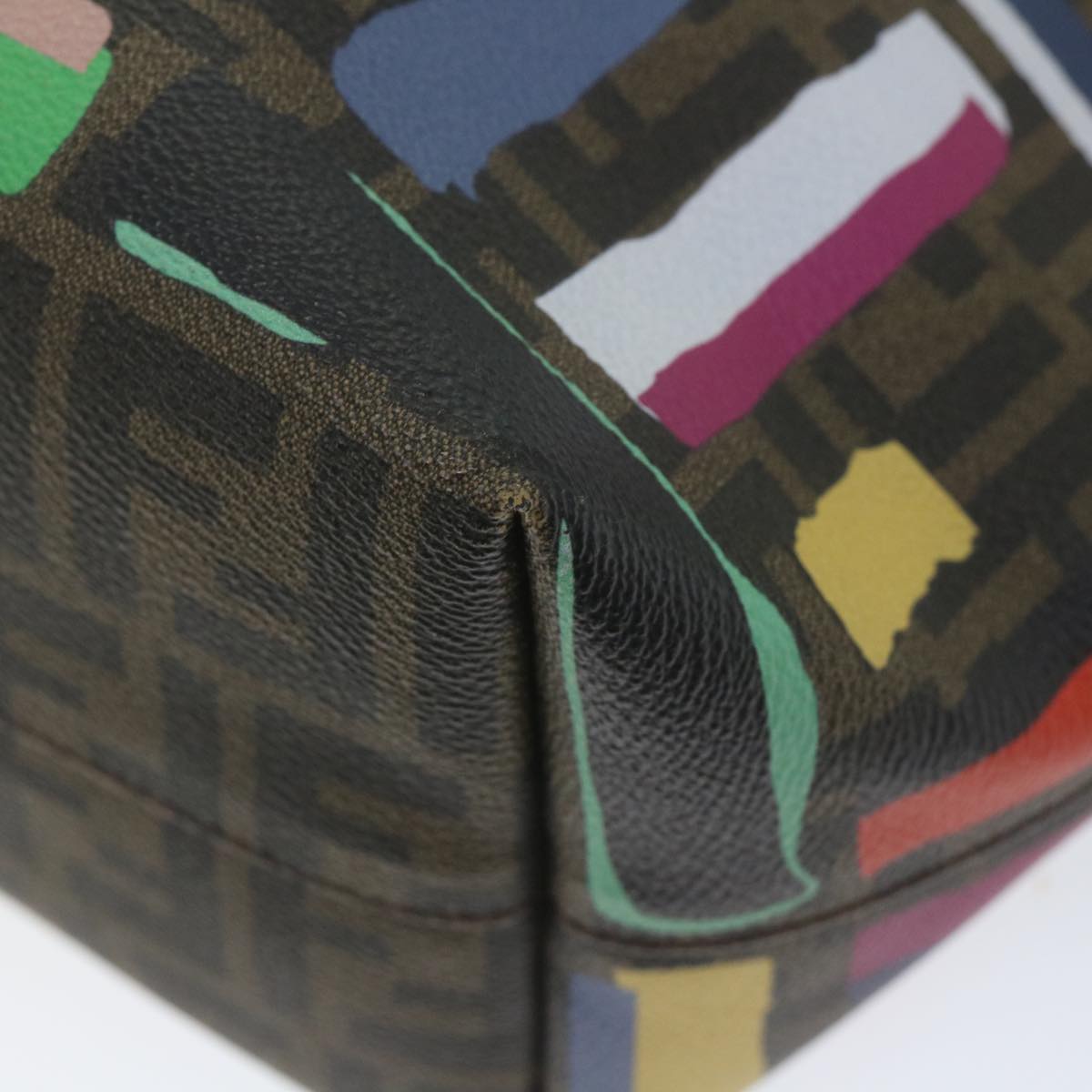 FENDI Zucca Canvas Tote Bag PVC Leather Brown Multicolor58632