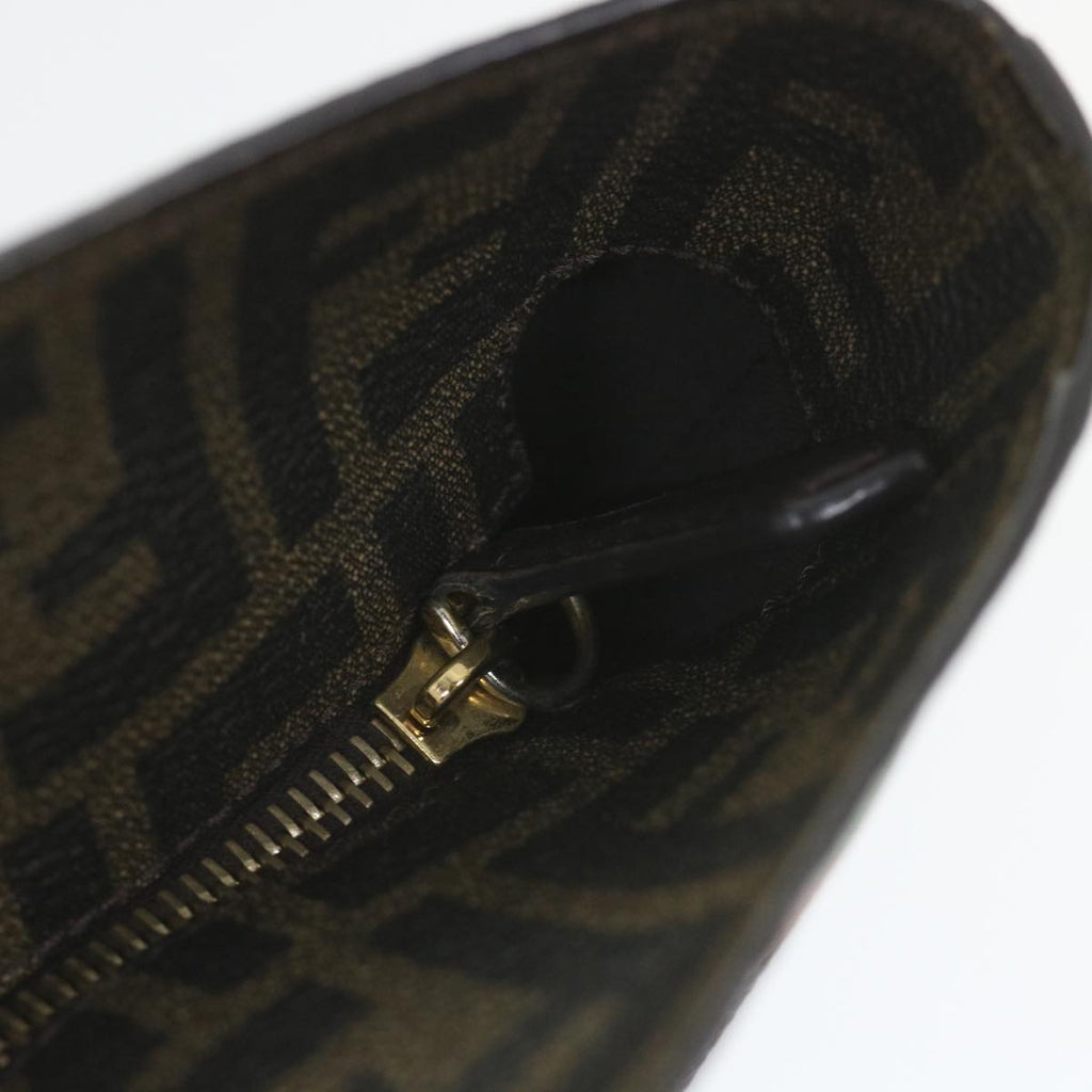 FENDI Zucca Canvas Tote Bag PVC Leather Brown Multicolor58632