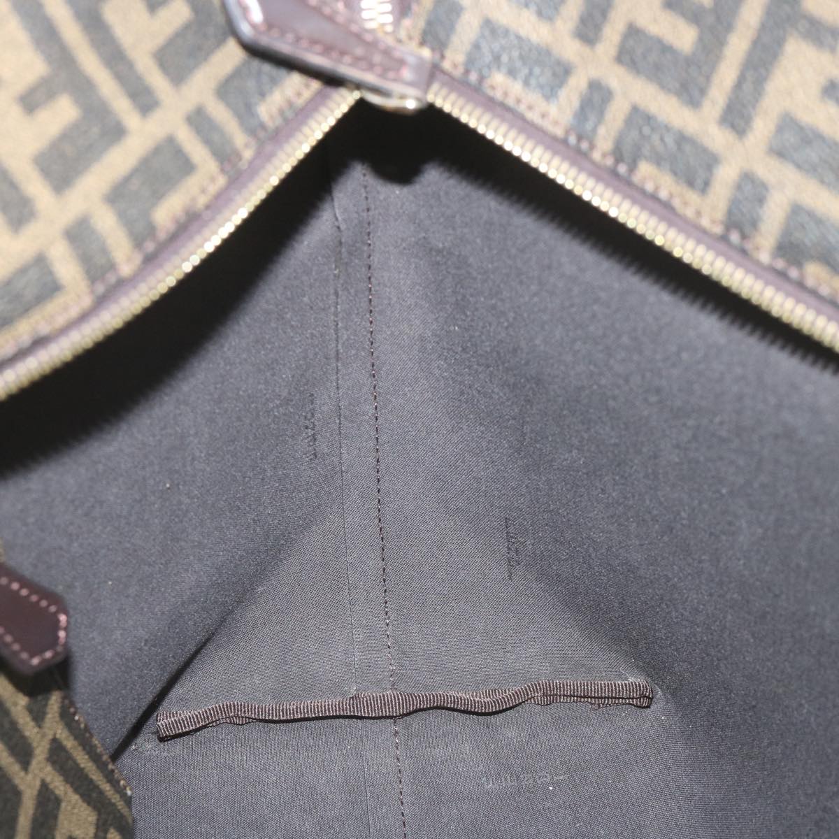 FENDI Zucca Canvas Tote Bag PVC Leather Brown Multicolor58632
