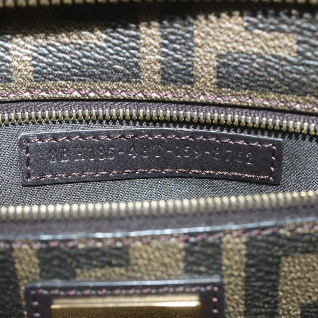 FENDI Zucca Canvas Tote Bag PVC Leather Brown Multicolor58632