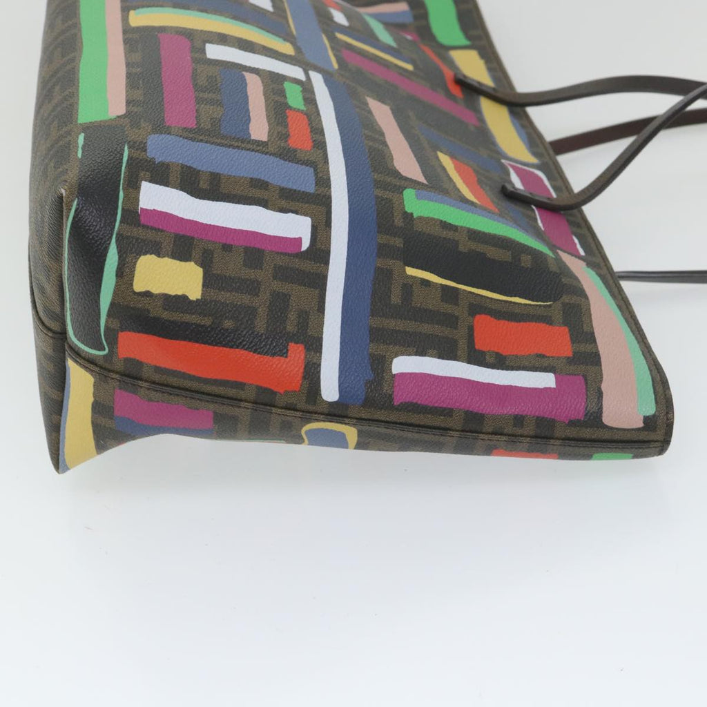 FENDI Zucca Canvas Tote Bag PVC Leather Brown Multicolor58632
