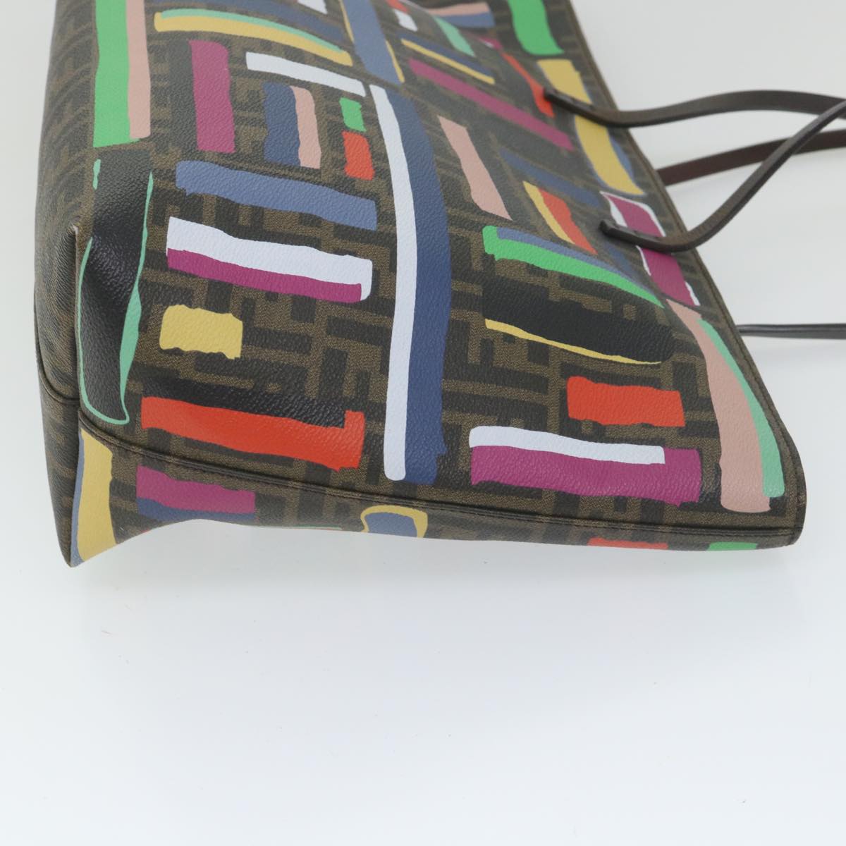 FENDI Zucca Canvas Tote Bag PVC Leather Brown Multicolor58632