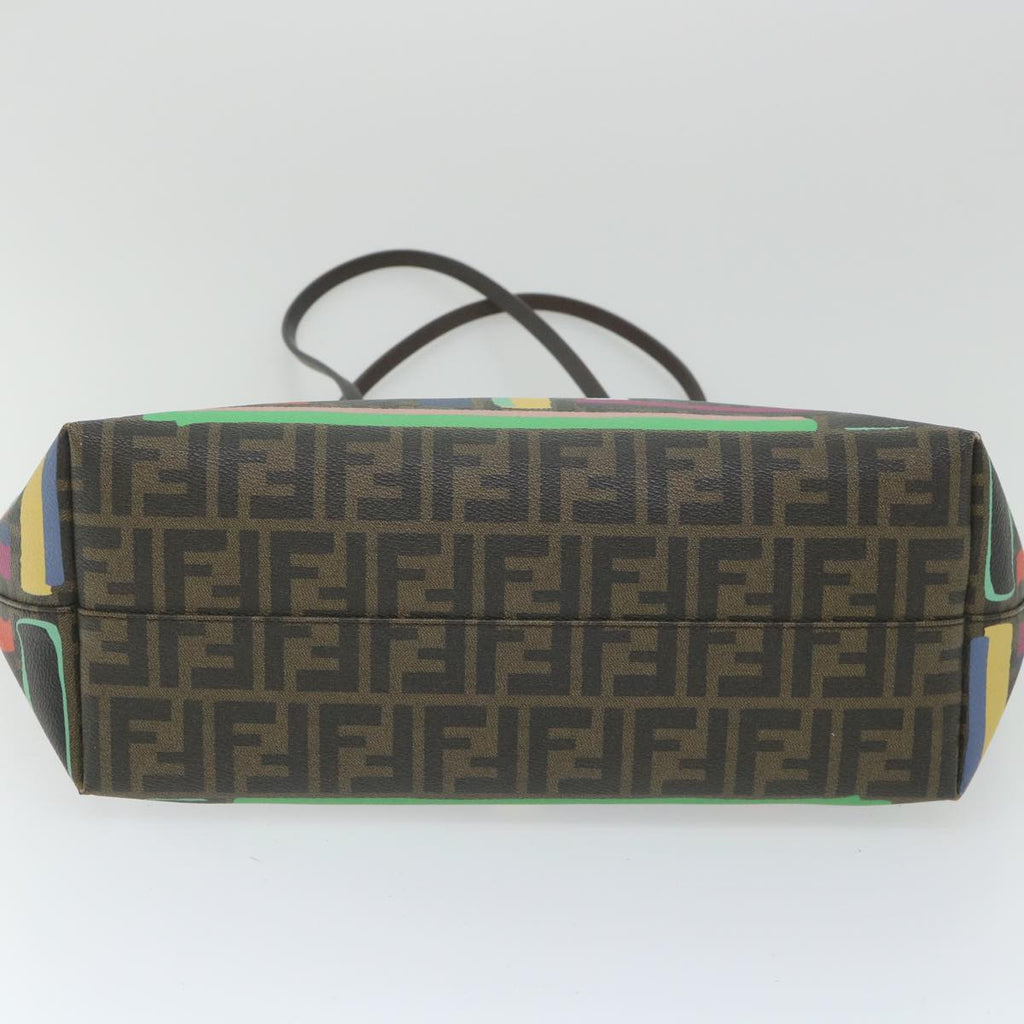 FENDI Zucca Canvas Tote Bag PVC Leather Brown Multicolor58632