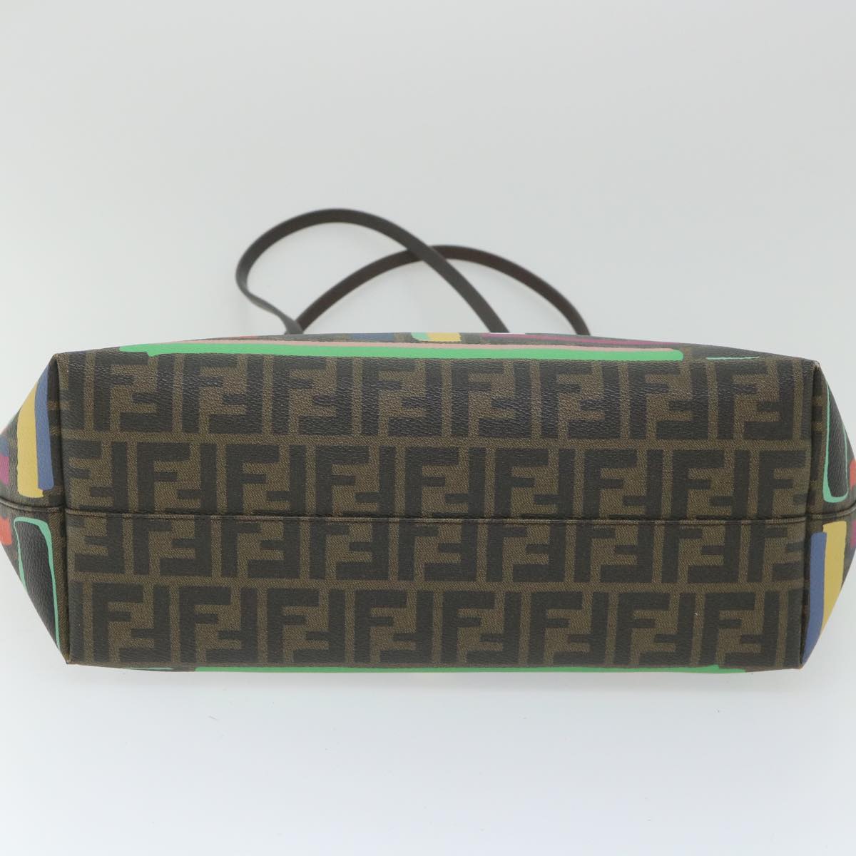 FENDI Zucca Canvas Tote Bag PVC Leather Brown Multicolor58632