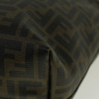 FENDI Zucca Canvas New York Tote Bag PVC Leather Brown Silver58639