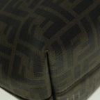 FENDI Zucca Canvas New York Tote Bag PVC Leather Brown Silver58639