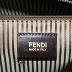 FENDI Zucca Canvas New York Tote Bag PVC Leather Brown Silver58639