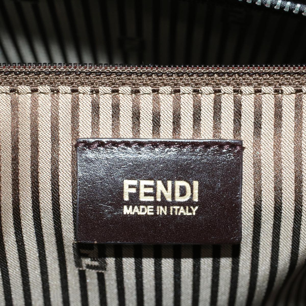 FENDI Zucca Canvas New York Tote Bag PVC Leather Brown Silver58639
