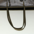 FENDI Zucca Canvas New York Tote Bag PVC Leather Brown Silver58639