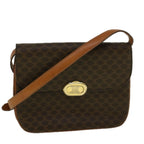 CELINE Macadam Canvas Shoulder Bag PVC Leather Brown  58671