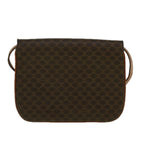 CELINE Macadam Canvas Shoulder Bag PVC Leather Brown  58671