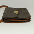 CELINE Macadam Canvas Shoulder Bag PVC Leather Brown  58671