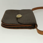 CELINE Macadam Canvas Shoulder Bag PVC Leather Brown  58671