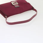 FENDI Mamma Baguette Shoulder Bag Nylon Bordeaux58685