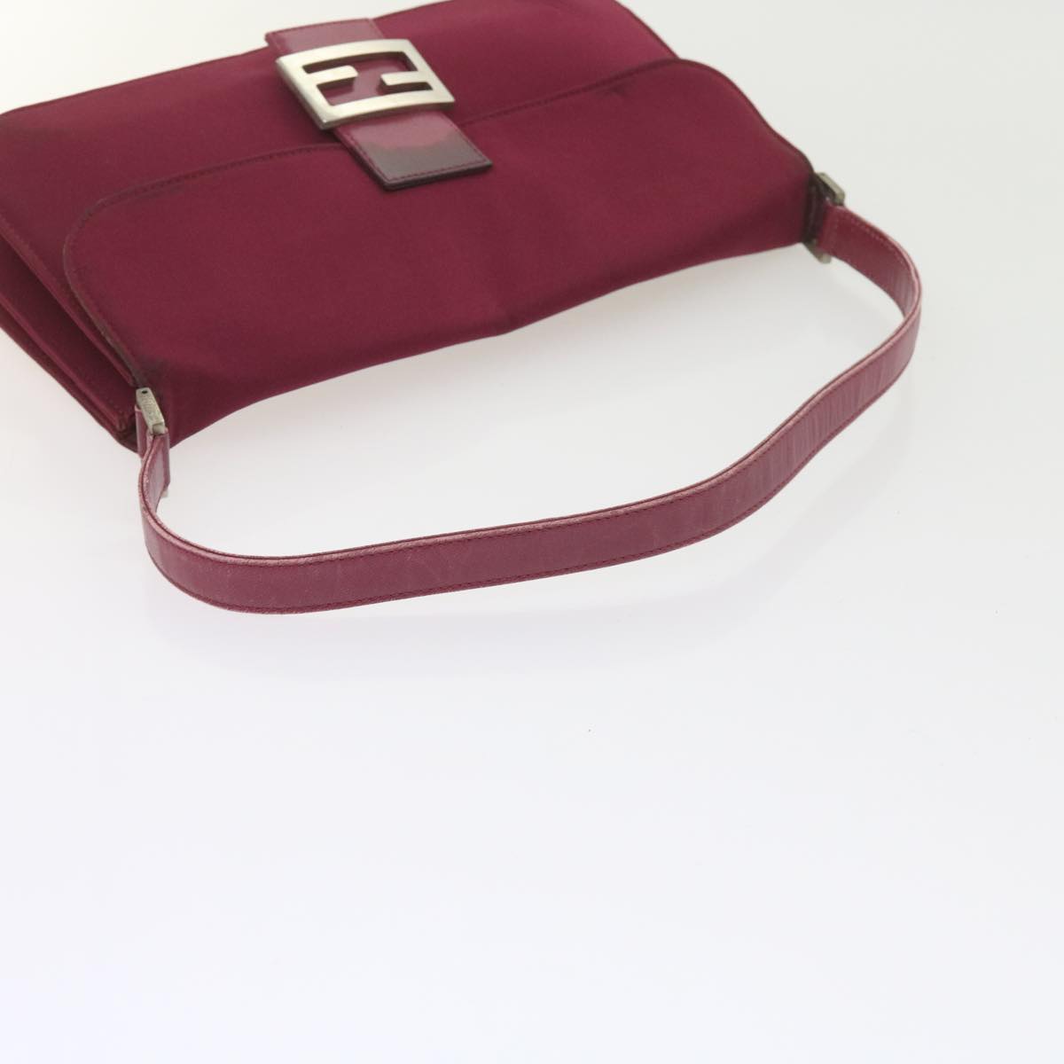 FENDI Mamma Baguette Shoulder Bag Nylon Bordeaux58685