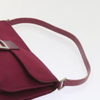 FENDI Mamma Baguette Shoulder Bag Nylon Bordeaux58685