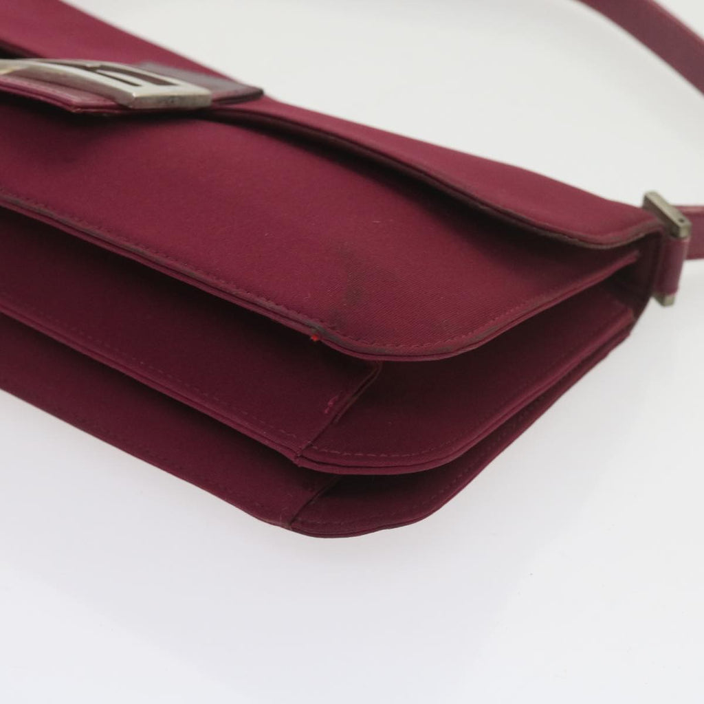 FENDI Mamma Baguette Shoulder Bag Nylon Bordeaux58685