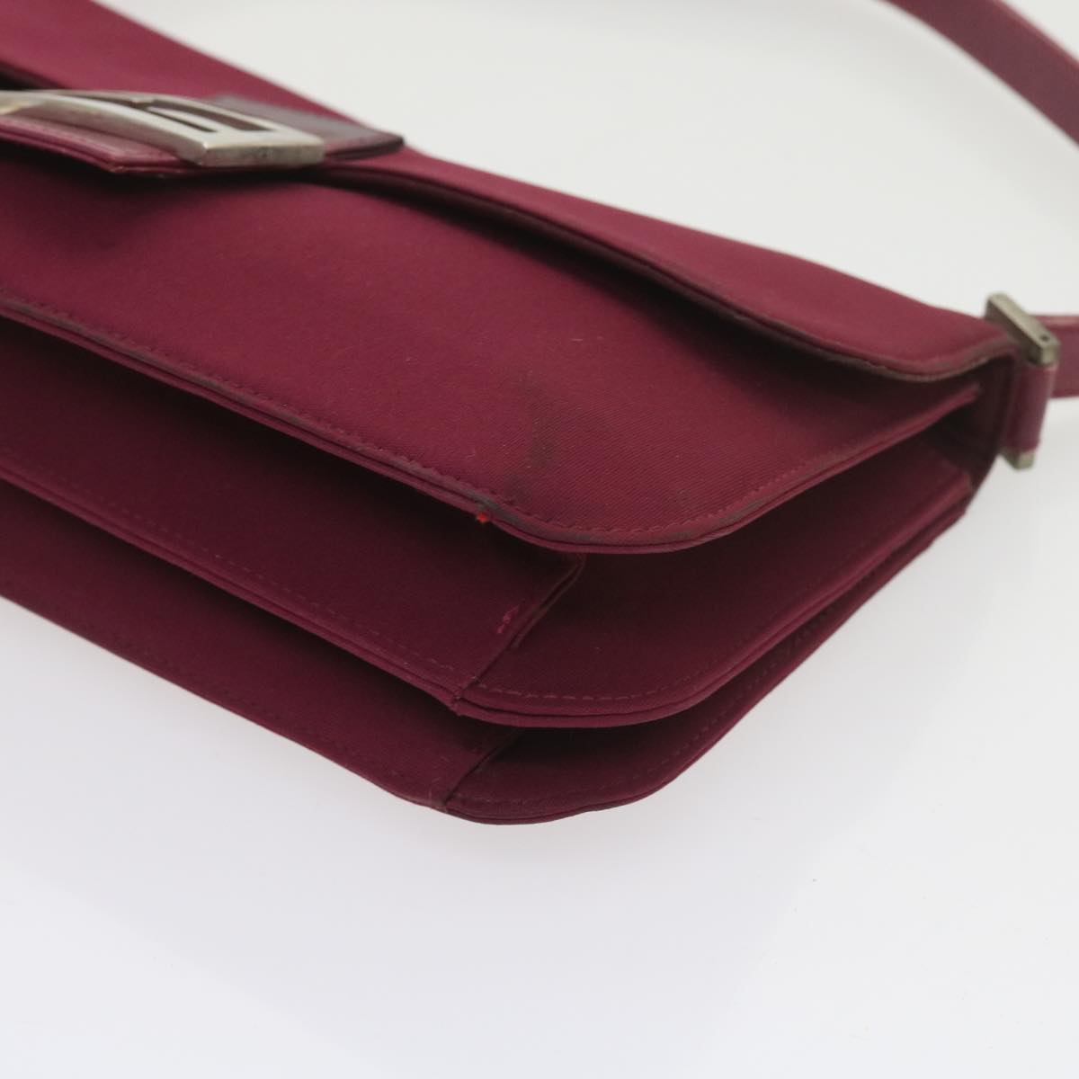 FENDI Mamma Baguette Shoulder Bag Nylon Bordeaux58685
