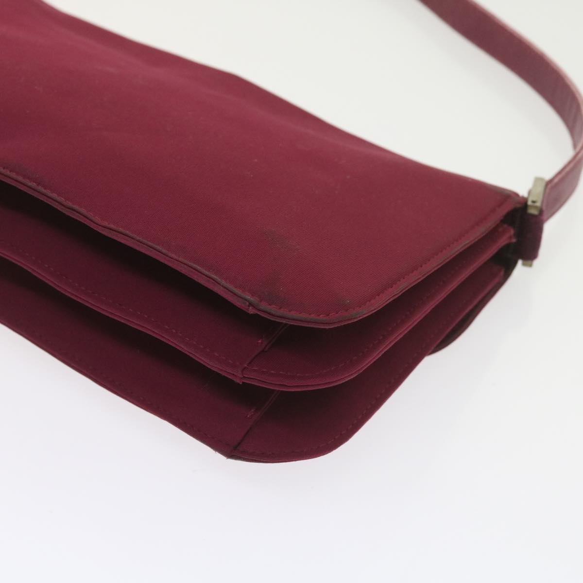 FENDI Mamma Baguette Shoulder Bag Nylon Bordeaux58685