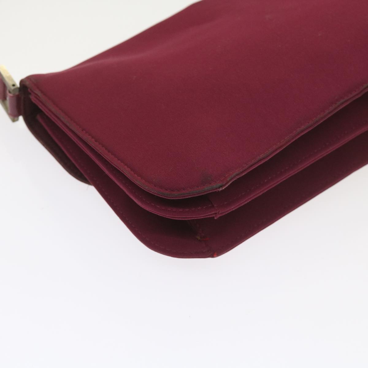 FENDI Mamma Baguette Shoulder Bag Nylon Bordeaux58685