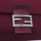 FENDI Mamma Baguette Shoulder Bag Nylon Bordeaux58685